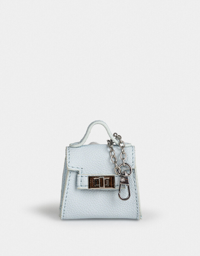 Monederos Monedero Formato Bolso Celeste - Azul Celeste