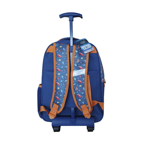 Mochila Infantil Cars con Carro Jacquard Grande 40 x 30 cm AZUL