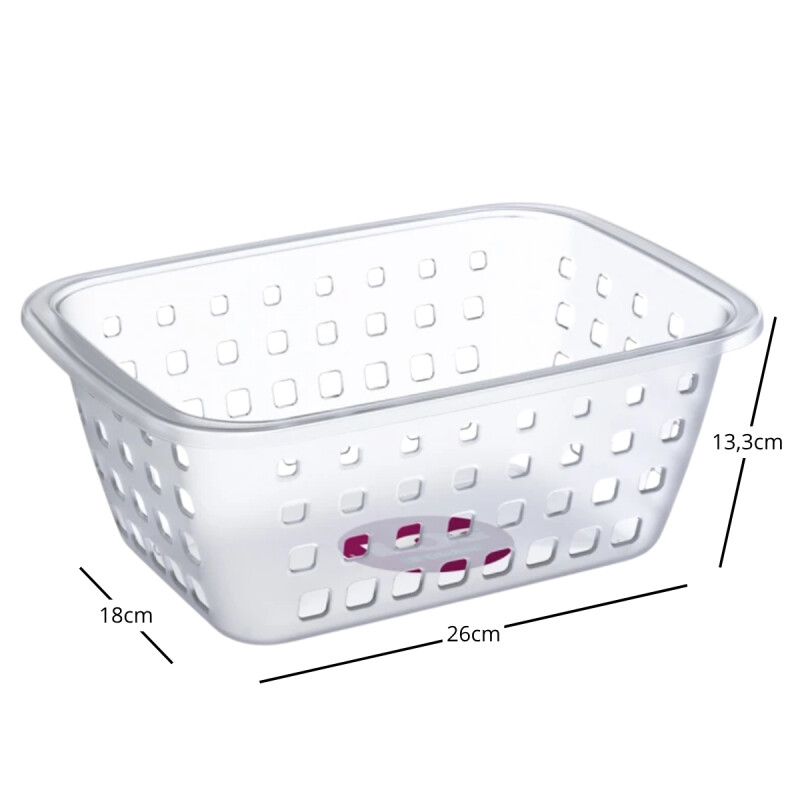 Set x2 Cesto mediano 3 lts TRANSPARENTE