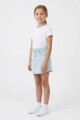 Short-pollera estilo denim CELESTE