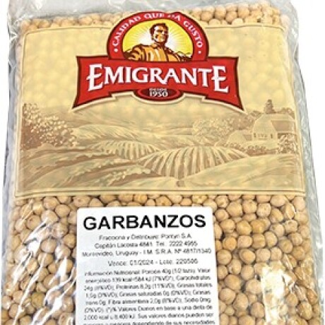 GARBANZOS EL EMIGRANTE PAQ. 1KG GARBANZOS EL EMIGRANTE PAQ. 1KG