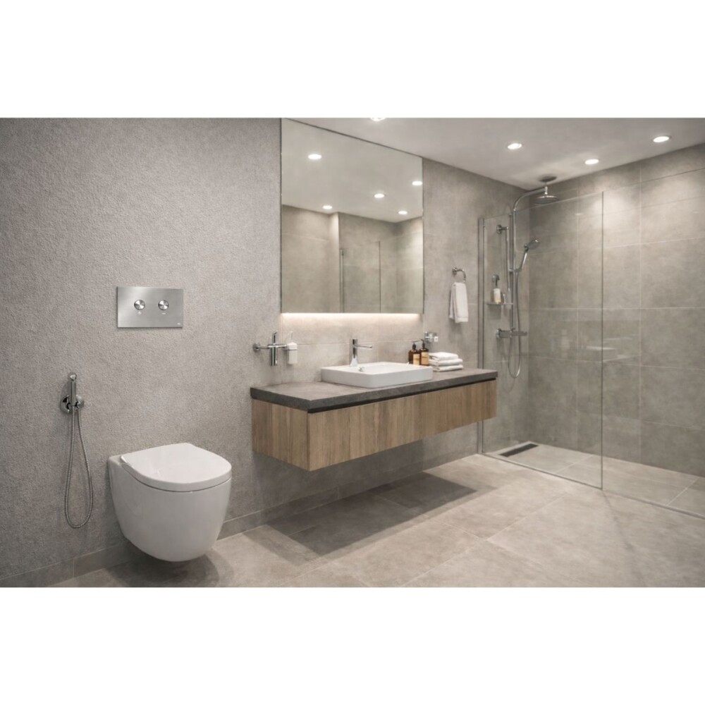 Placa pulsador Blink Inox pulido OLI Placa Pulsador Blink Inox Pulido Oli