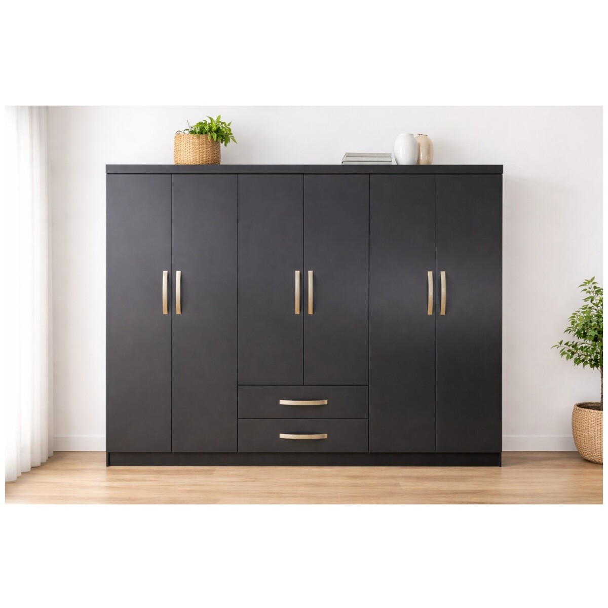 Ropero Placard 6 Puertas 2 Cajones 10 Estantes 