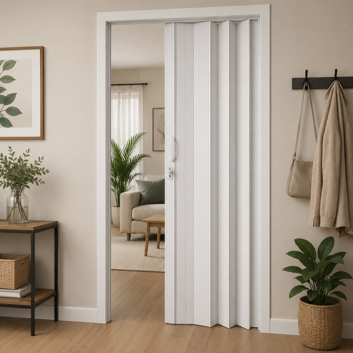 PUERTA PLEGABLE BLANCA 1,0 X 2,10 MTS Puerta Plegable Blanca 1,0 X 2,10 Mts