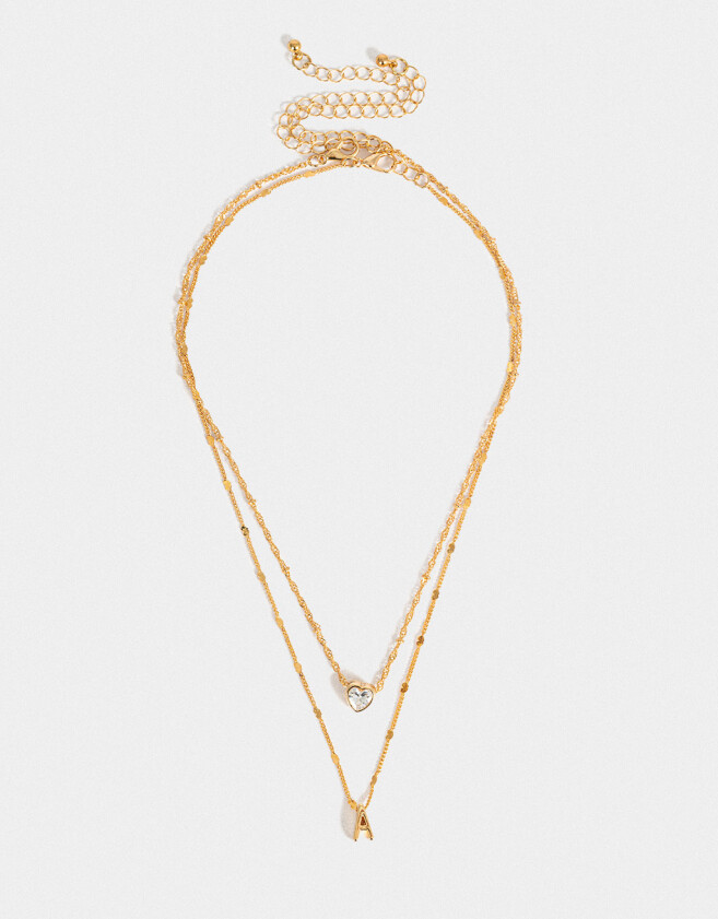 Collares Cortos Con cubic zirconia Collar Corto Cubic Inicial "a" - Dorado