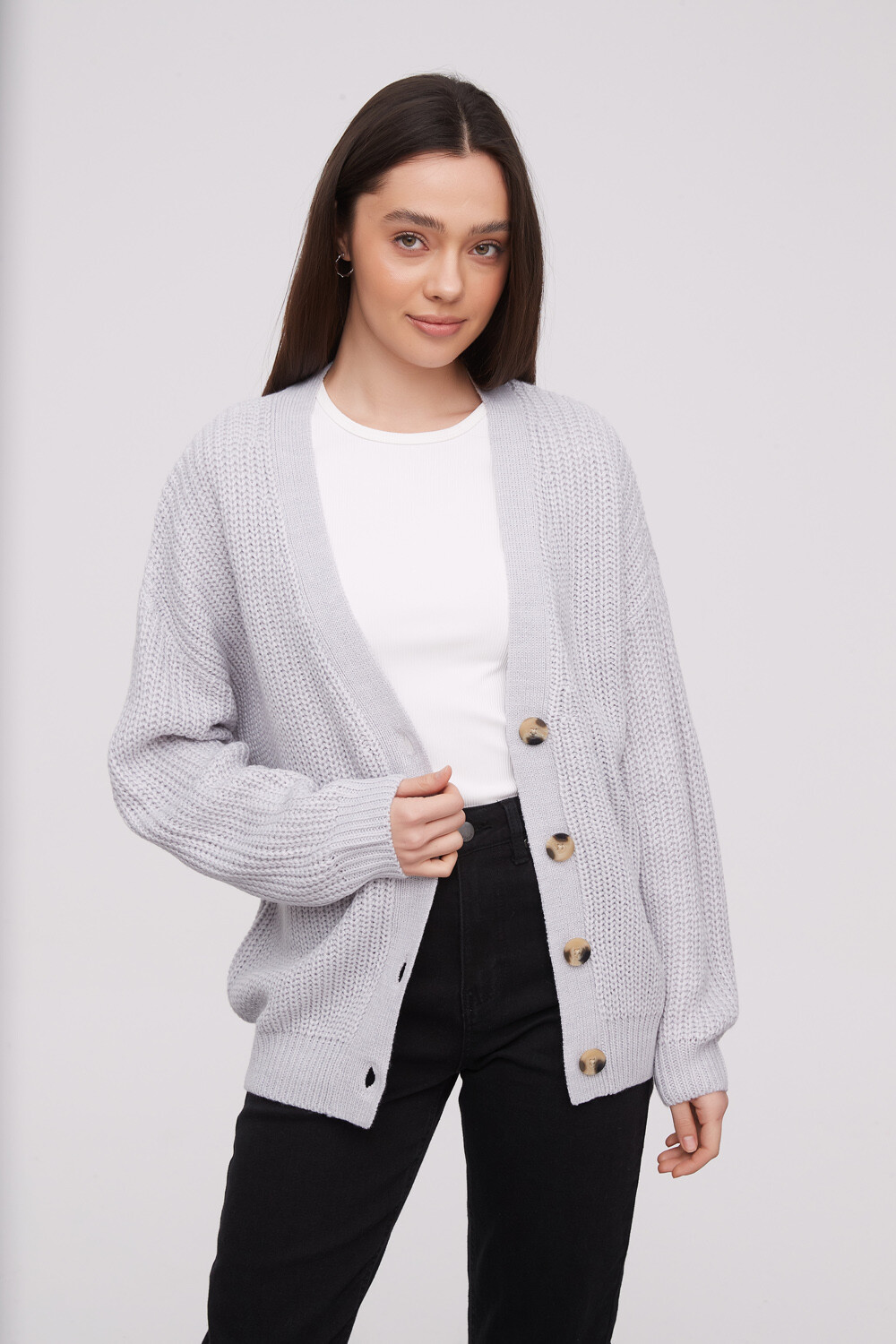 Cardigan Ahualoa Gris Melange