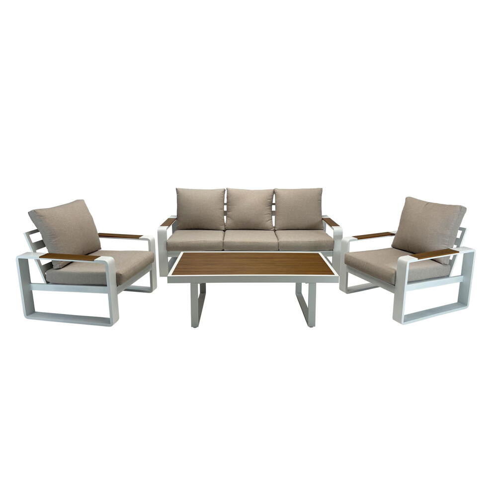 SET DE LIVING ALUMINIO BLANCO AMALFI