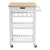 CARRITO P/SERVIR BLANCO C/RUEDITAS NEGRO 4NIV Unica