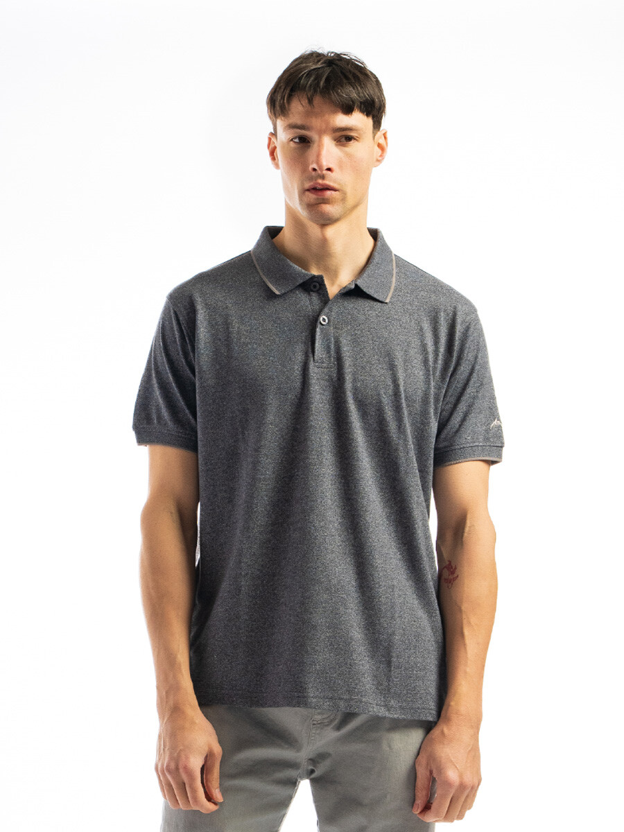 Remera Polo Algodón - GRIS MEL/ GRIS CLARO 