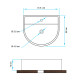 BACHA DE APOYO SEMICIRCULAR LOZA BLANCA LINEA MARSELLA 000