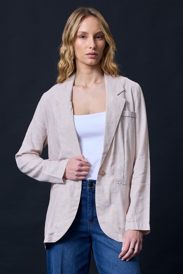 Blazer Lino BEIGE