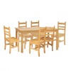 Juego De Comedor Lucia Plus 6 Sillas - Madera Natural