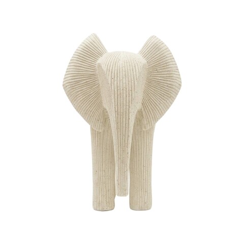 FIGURA ELEFANTE CERAMICA MARFIL 25X30CM Unica
