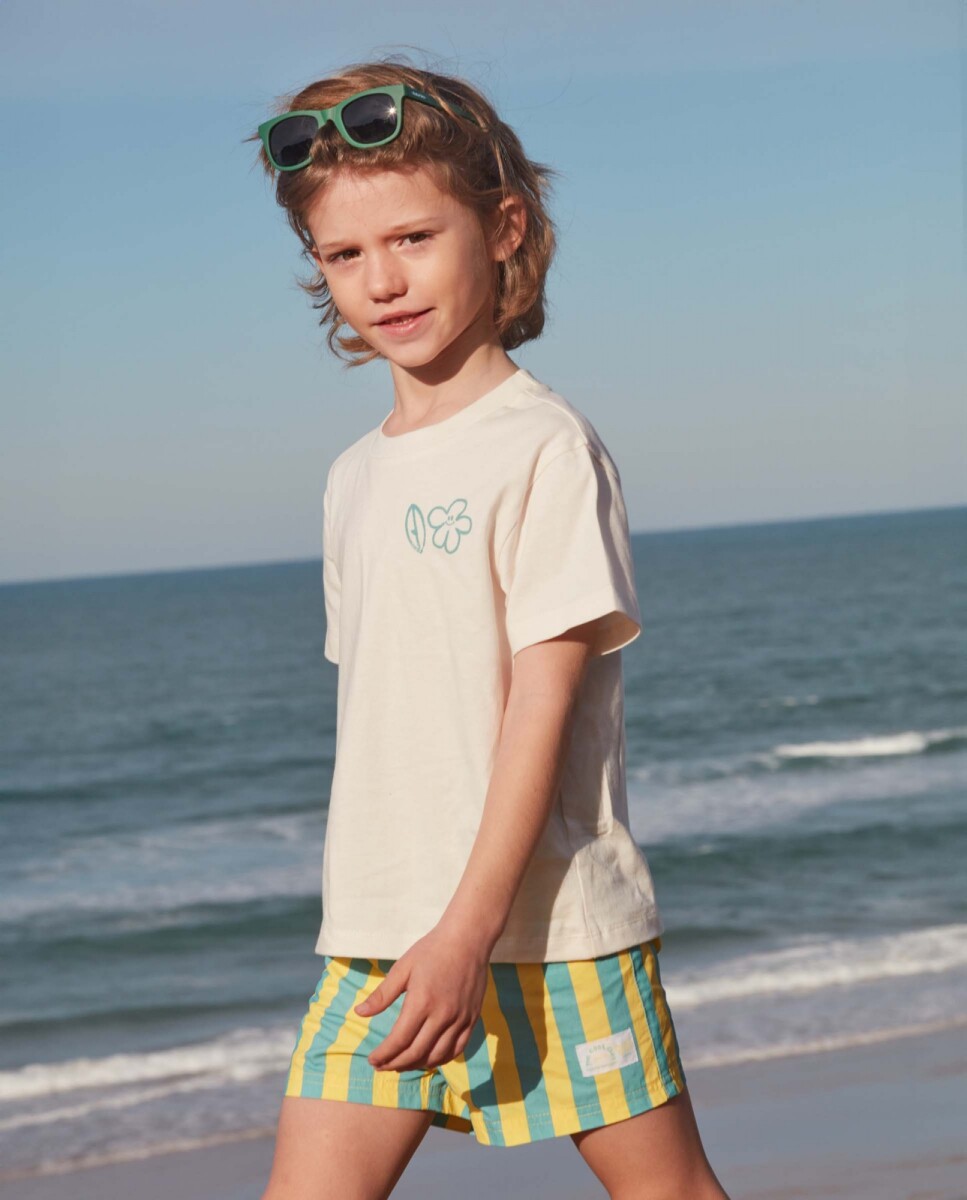 Camiseta Con Print - Blanco 