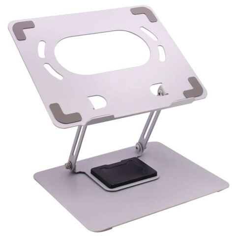 Soporte Regulable Giratorio Notebook Acero 360° Base 26x21cm Color Gris
