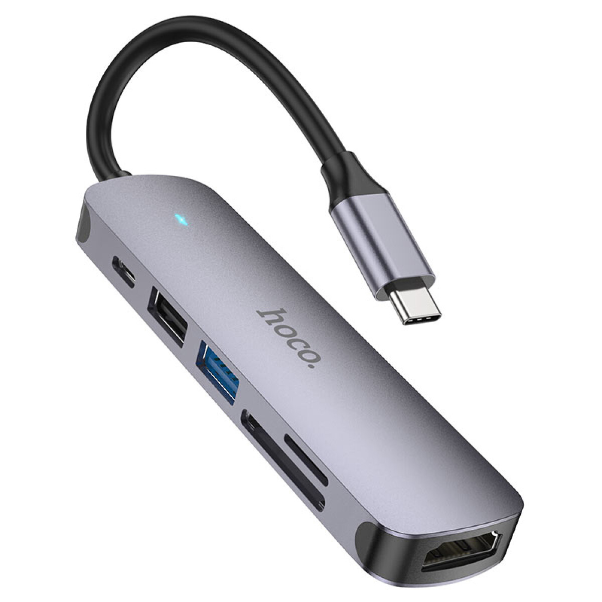 Hub Hoco Hb28 Usb-c A Hdmi/usb-a/sd/hdmi Metal G 