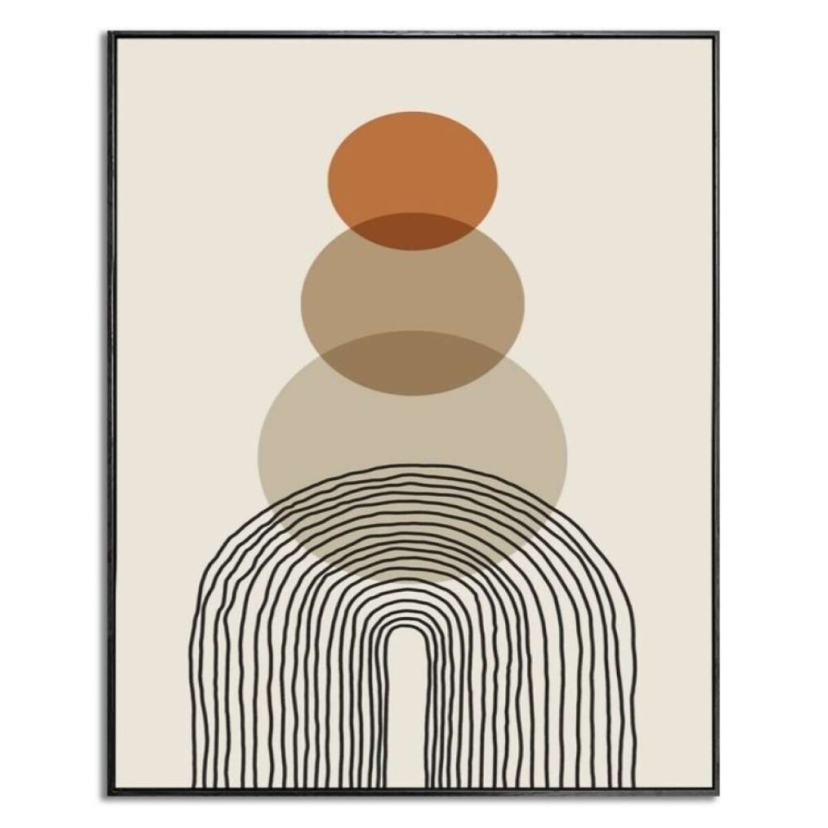 Cuadro Canvas 40X50Cm - Marco Piramide Circulos 