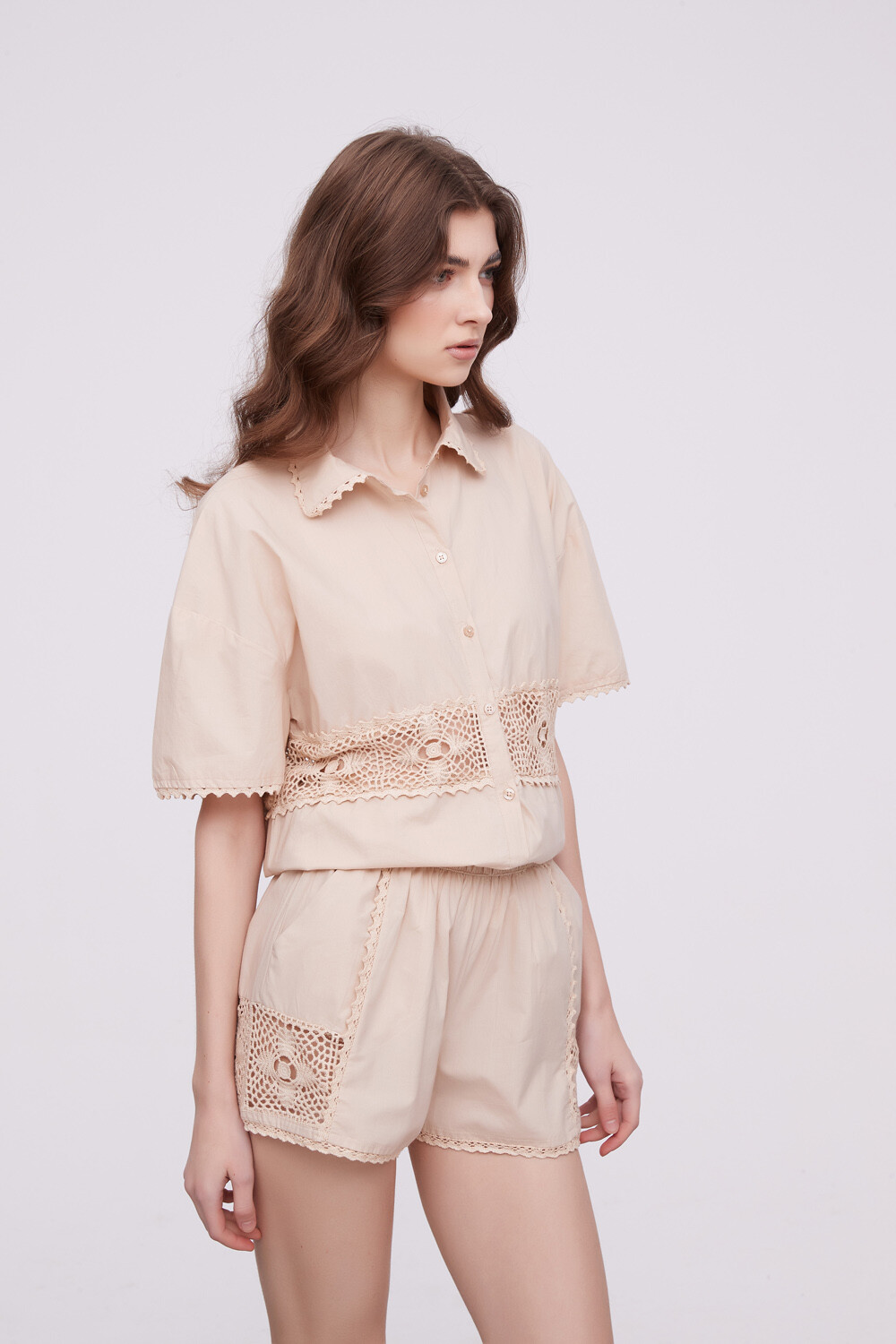 Camisa Shimmia Beige