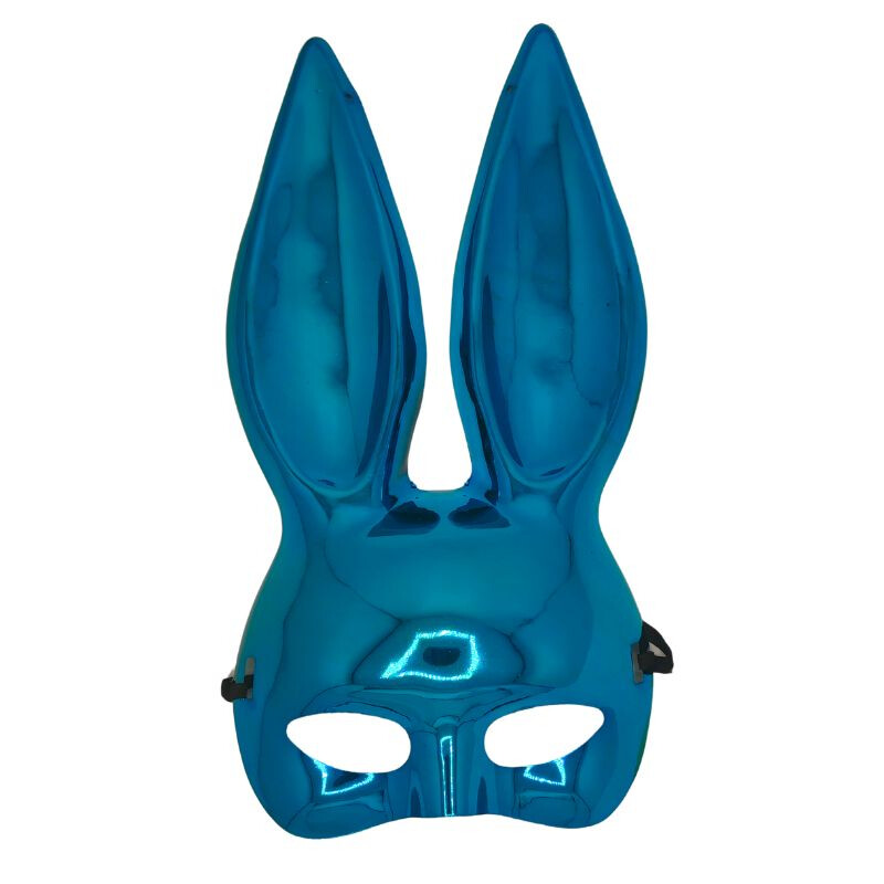 Antifaz Diseño Conejo Metalizado Azul