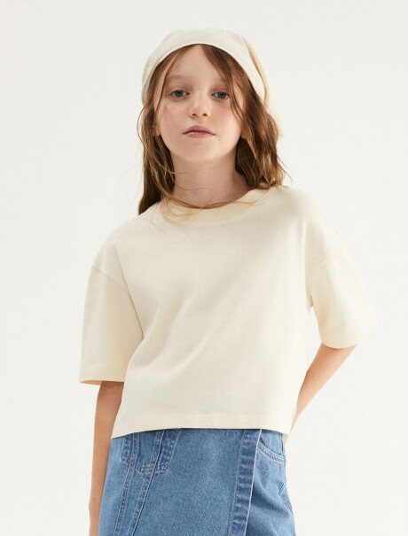 BLUSA EXTRAGRANDE EN TEJIDO DE PUNTO BEIGE
