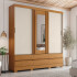 Ropero Henn Flex BE427 3 Puertas Cinamomo Off White Ropero Henn Flex BE427 3 Puertas Cinamomo Off White