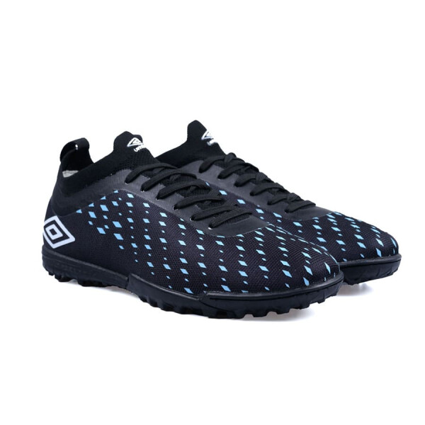 Championes Umbro Fútbol 5 Limit TF de Hombre Negro-celeste
