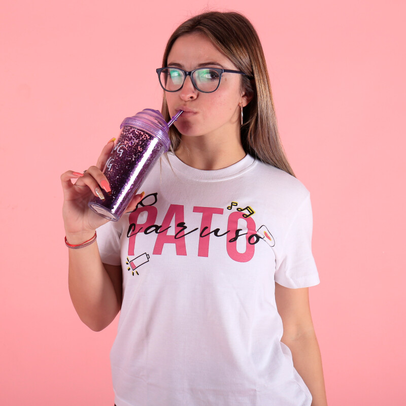 Remera de Mujer You are the tik to my tok Pato Caruso Blanco