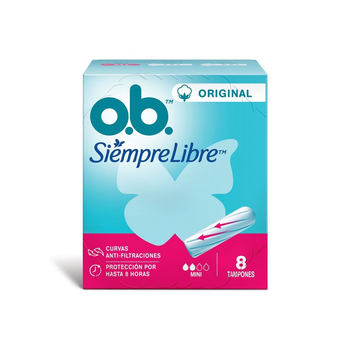 O.B. TAMPONES MINI CJ X 8 UNID. 