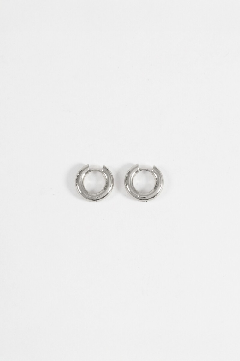 Aros acero grueso extra small - plateado 