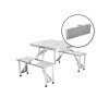 Mesa Tipo Maletín Plegable en Aluminio con 4 Bancos Arye Mesa Tipo Maletín Plegable en Aluminio con 4 Bancos Arye