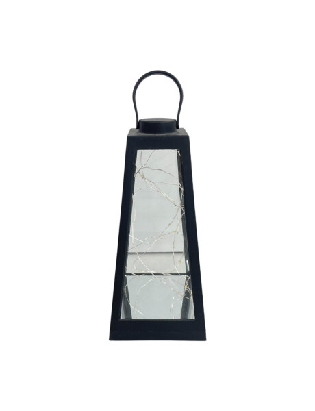 FAROL CON LUCES LED 11x11x23CM PLASTICO NEGRO FAROL CON LUCES LED 11x11x23CM PLASTICO NEGRO