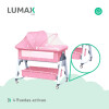 Cuna Colecho Moises con Ruedas y Mosquitero Bebe Rosa