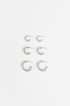 Set de 3 aros plateado