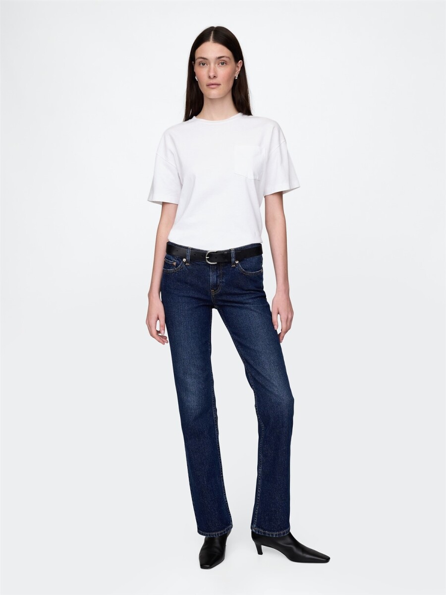 Jean 90S Straight Tiro Bajo Mujer - Dark Indigo 1 