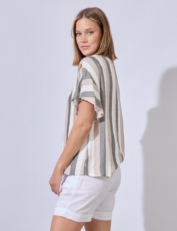 Blusa Botones MULTI/GRIS