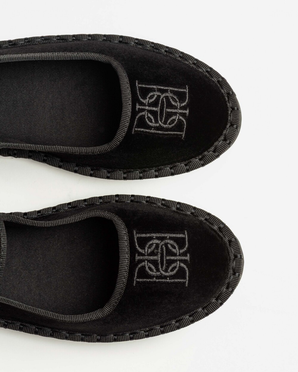 Ballerina Velvet en textil Negro