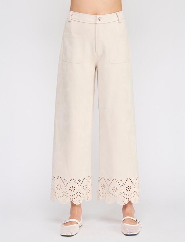 Pantalon Suede BEIGE CLARO