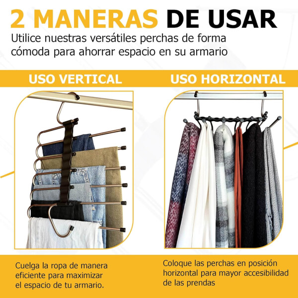 Percha Multiusos IMBACK IBK-HMJ074-PLA | 5 Barras, Ahorro de Espacio, Acero Inoxidable, Uso Vertical/Horizontal Percha Multiusos IMBACK IBK-HMJ074-PLA | 5 Barras, Ahorro de Espacio, Acero Inoxidable, Uso Vertical/Horizontal