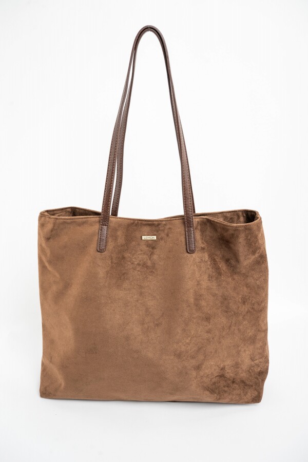 Travel Bag Gamuza Vegana Marrón