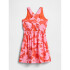 V-W CROSS BACK DRESS PINK FLORAL