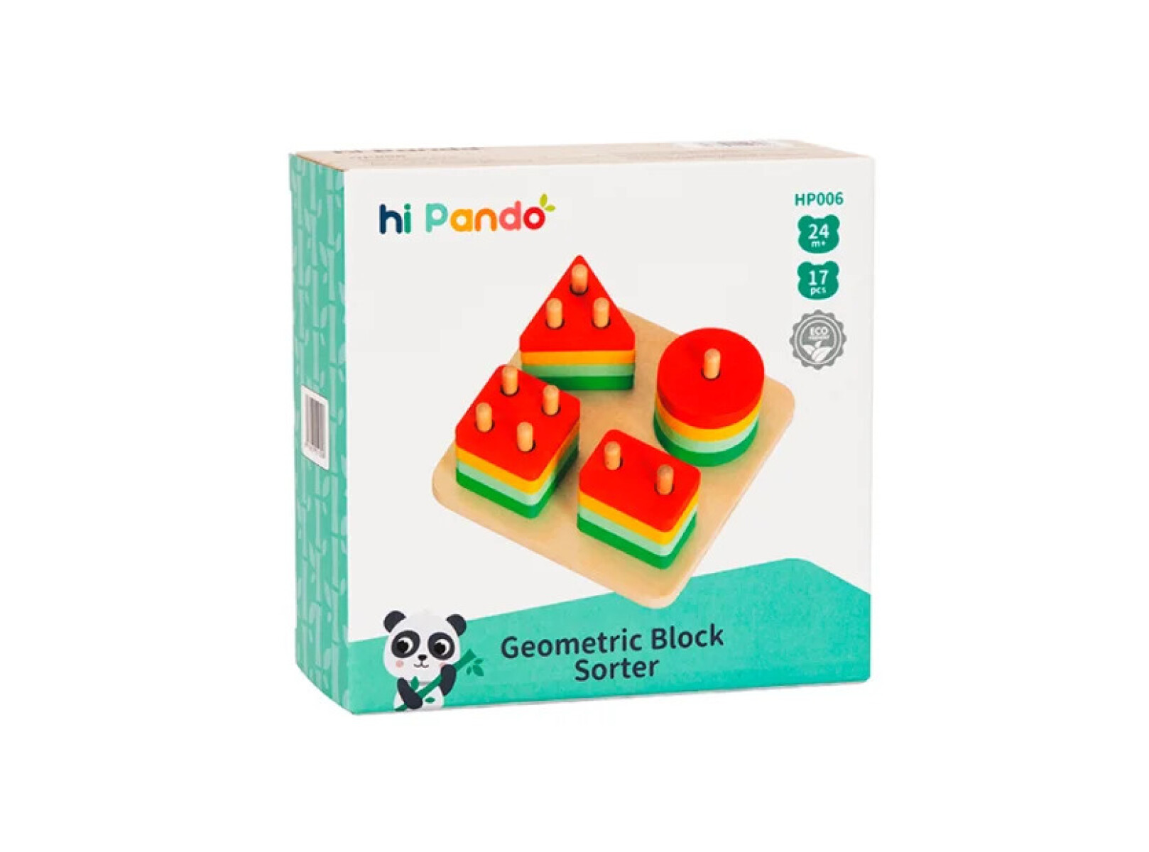 Encastre Geometrico Madera Hi Pando 16 Pcs 