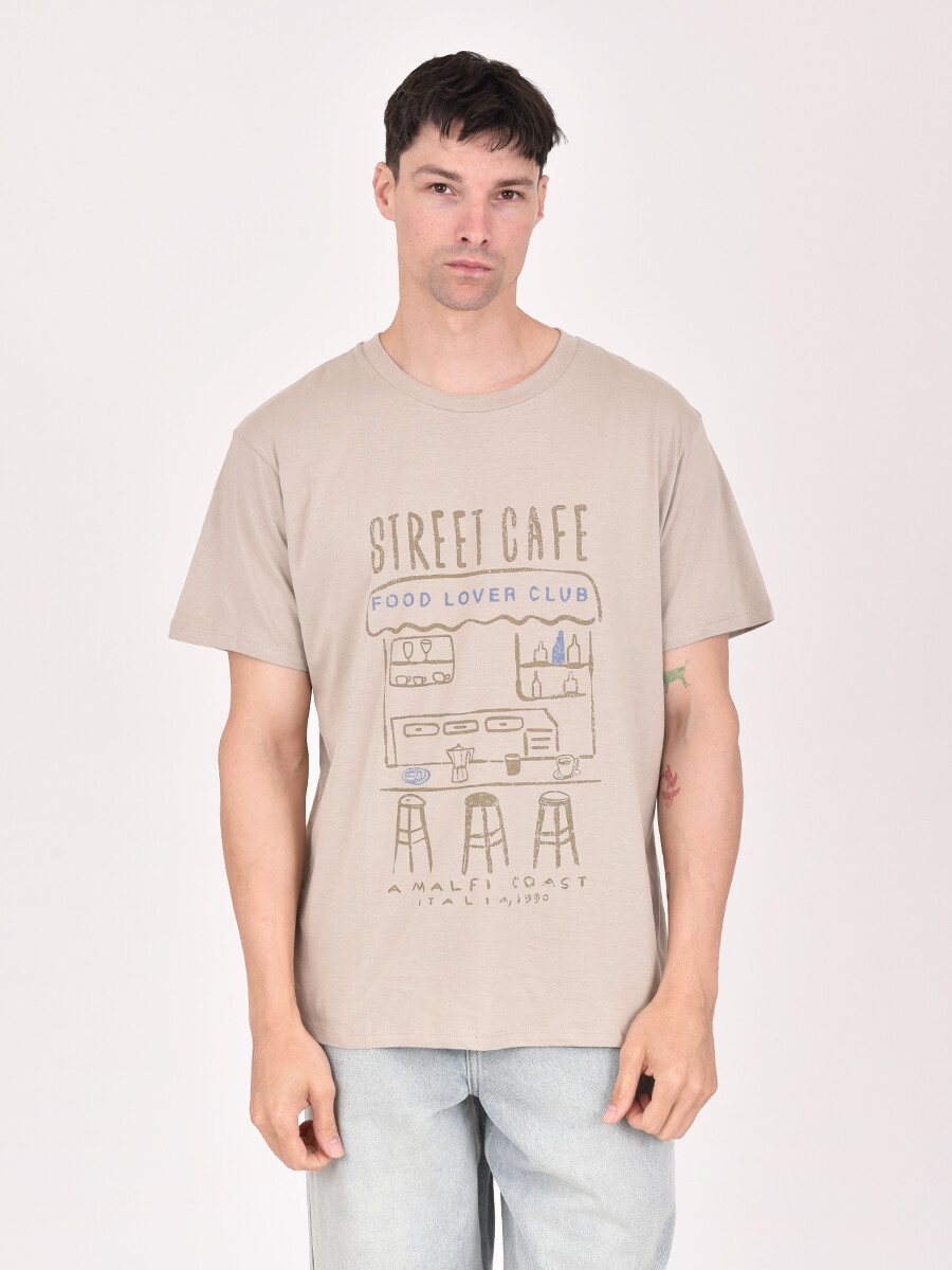 REMERA NAUPLIA CAFÉ - VERDE GRISACEO 