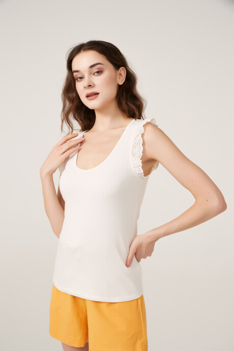 Musculosa Berghain Marfil / Off White