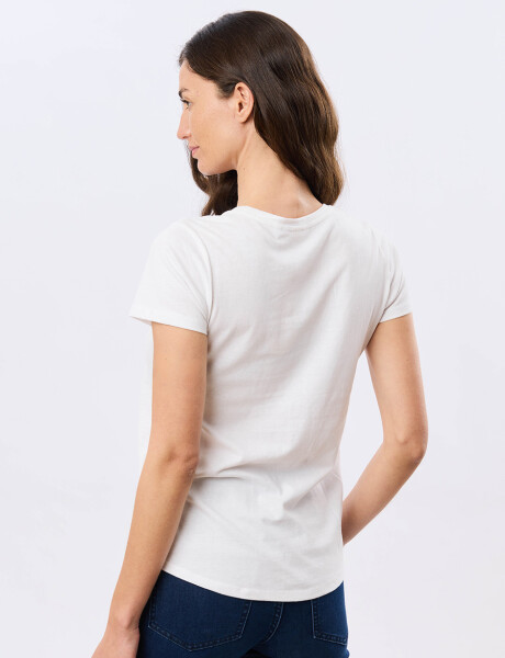 REMERA BORDADA DE ALGODÓN Blanco