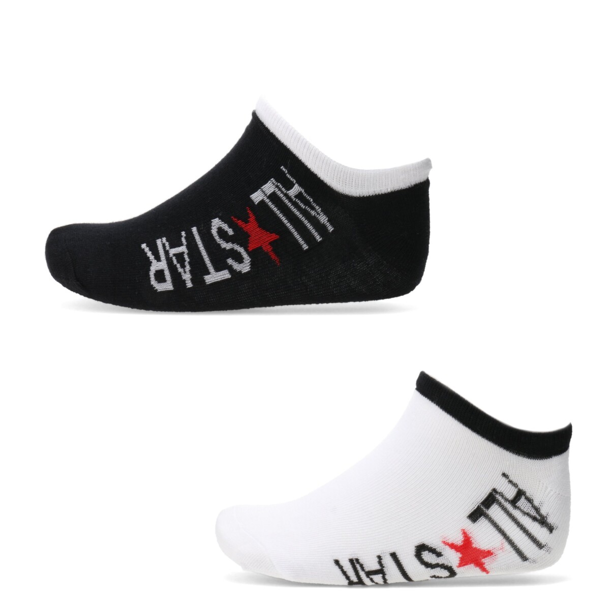 Medias Unisex Converse x2 All Star - Negro - Blanco 