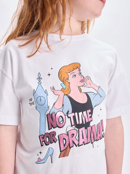 Remera manga corta Cenicienta Crudo