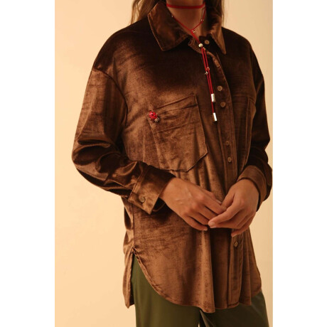 Camisa Bimba Velvet Cobre