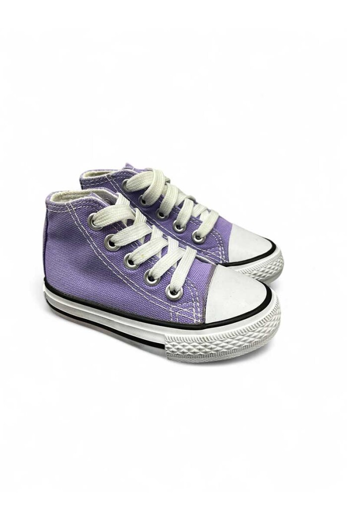 BOTA DEPORTIVA MEDIO BASKET LONA NIÑO Violeta