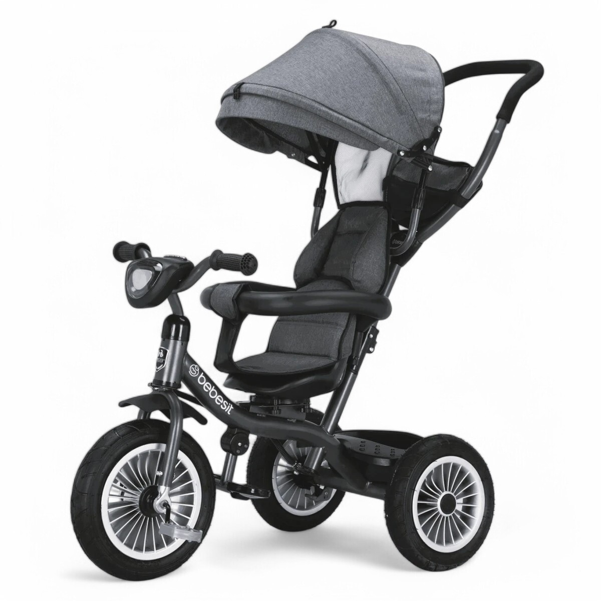 Triciclo 360º Deluxe Bebesit Gris y Negro 