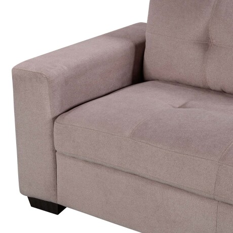 SOFÁ C/CHAISE MÁS DE 4 CUERPOS TELA MARRON DETROIT TAUPE